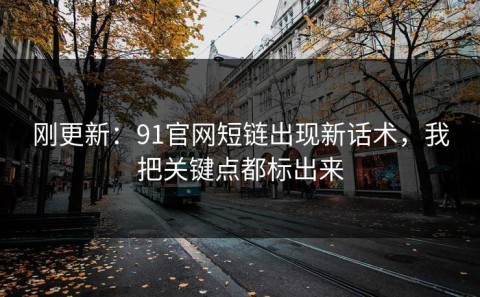 刚更新：91官网短链出现新话术，我把关键点都标出来