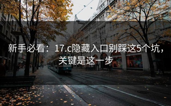 新手必看：17.c隐藏入口别踩这5个坑，关键是这一步