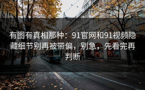 有图有真相那种：91官网和91视频隐藏细节别再被带偏，别急，先看完再判断