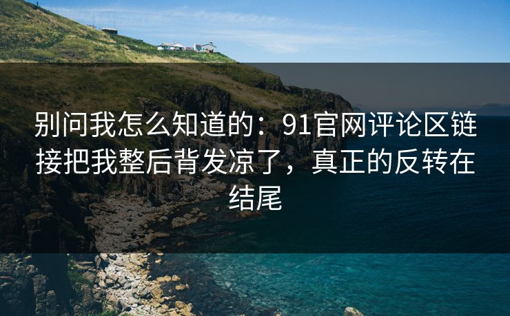 别问我怎么知道的：91官网评论区链接把我整后背发凉了，真正的反转在结尾