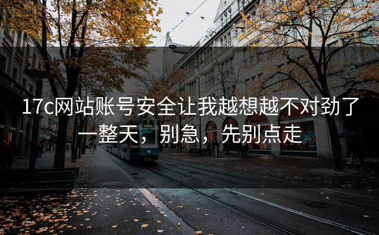 17c网站账号安全让我越想越不对劲了一整天，别急，先别点走